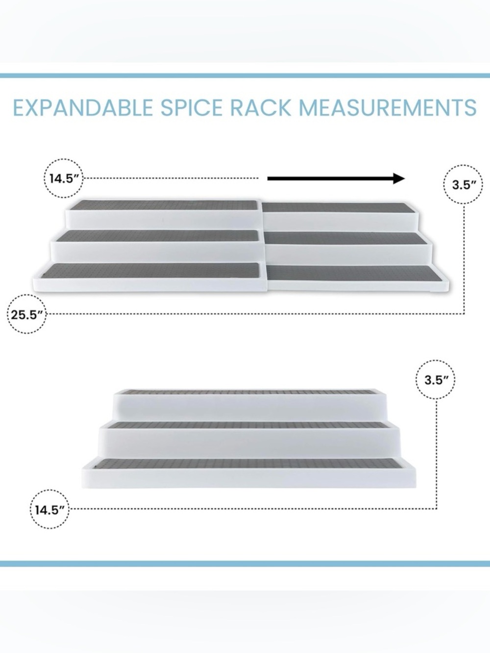 NEW - Expandable Spice Rack Organizer, 3-Tier - Picture 12 of 13